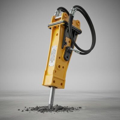 Chisel Type Hydraulic Breaker Hammer Noise Level 95 DB Powerful Excavator Attachment for Concrete and Asphalt Demolition